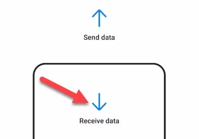 turn on the smart switch app and choose the receive data option