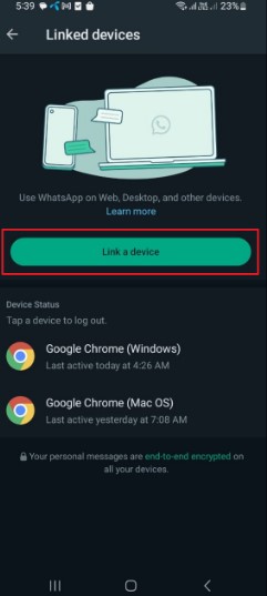 link iphone as a companion device to transfer whatsapp from android to iphone without pc