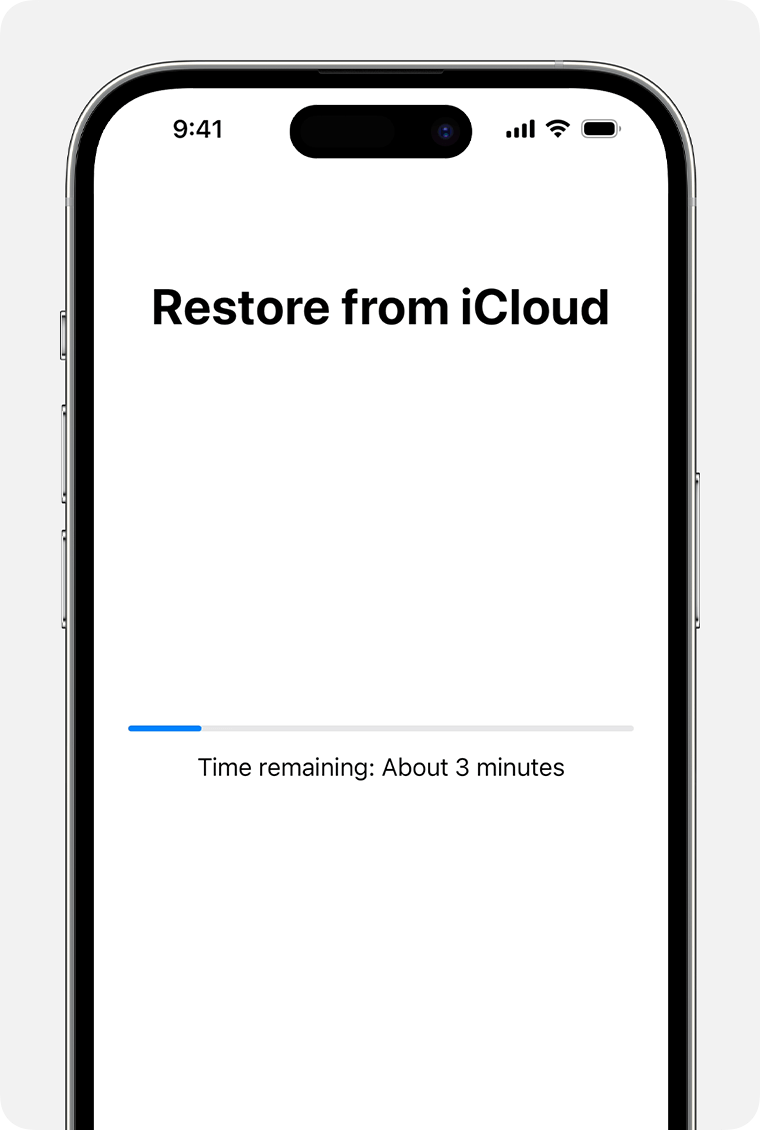 restore from icloud backup 