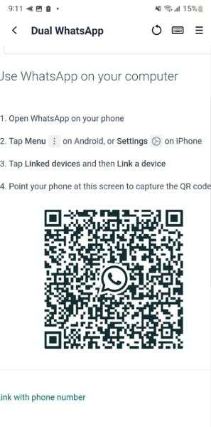 link your whatsapp accounts