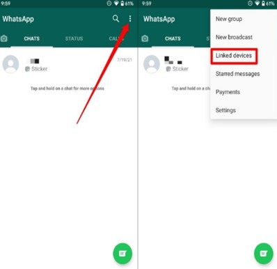 vincular un dispositivo en whatsapp en Android