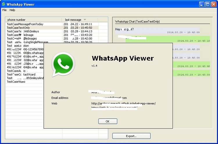 whatsapp viewer user interface as a whatsapp backup extractor