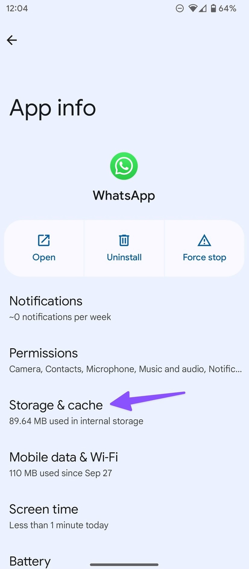 limpar cache do whatsapp no android 