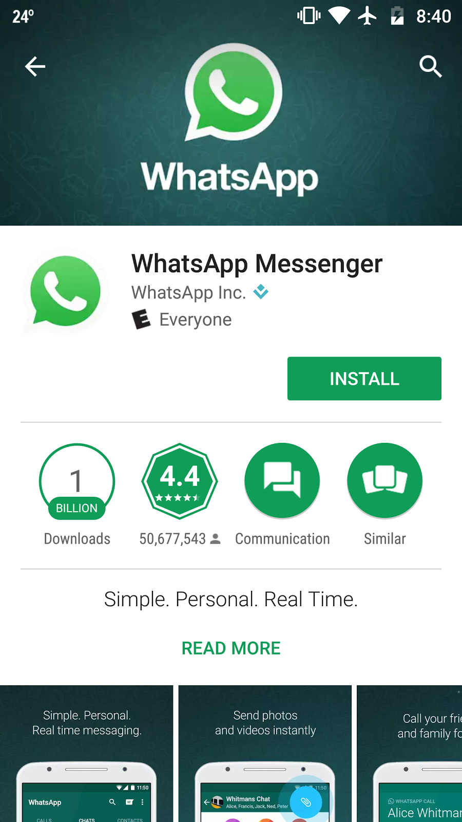 aggiorna e reinstalla whatsapp