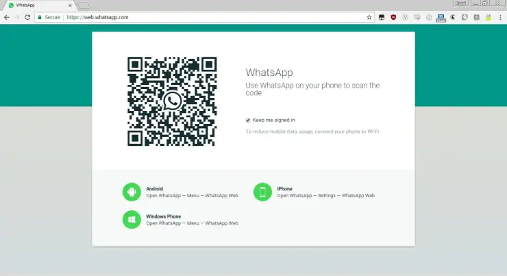 log whatsapp on pc