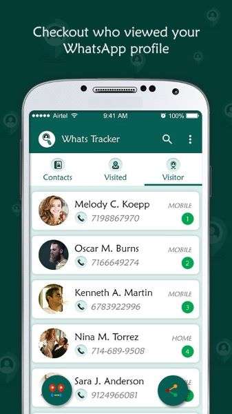 walastseen whatsapp profile tracker data screen