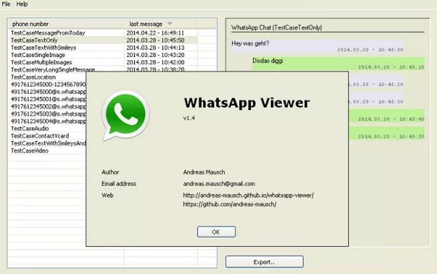 access chat using export 