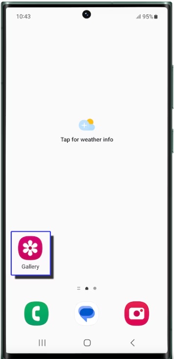 Abra o aplicativo Galeria em um Telefone Samsung 