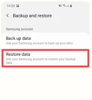 restaurar fotos borradas usando Samsung Cloud 