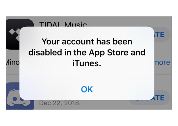 Your Account Has Been Disabled in the App Store and iTunes