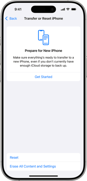 reset network settings iphone