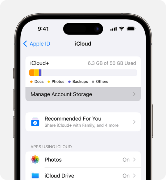 check icloud drive storage