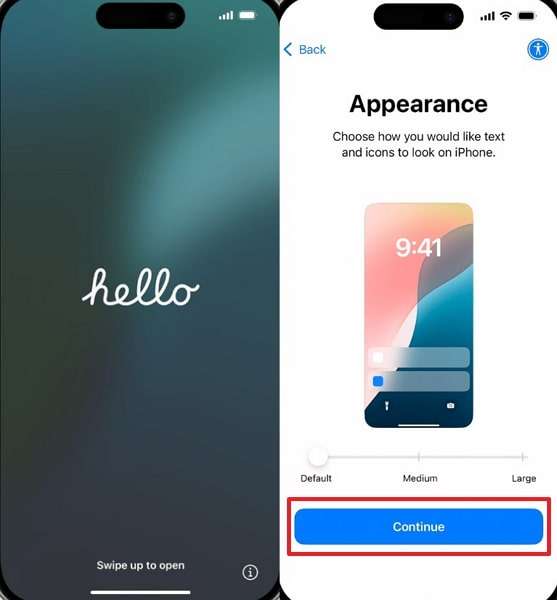 start setting up iphone 17