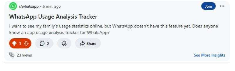 whatsapp usage analysis tracker reddit