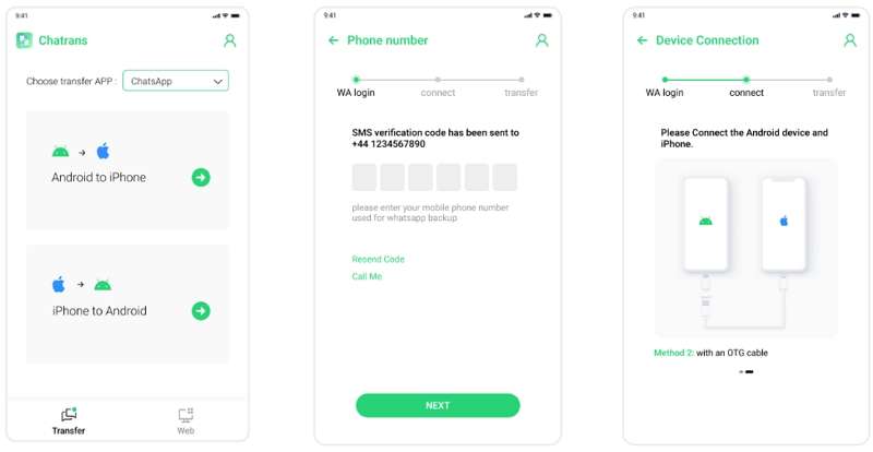 chatrans whatsapp migration app