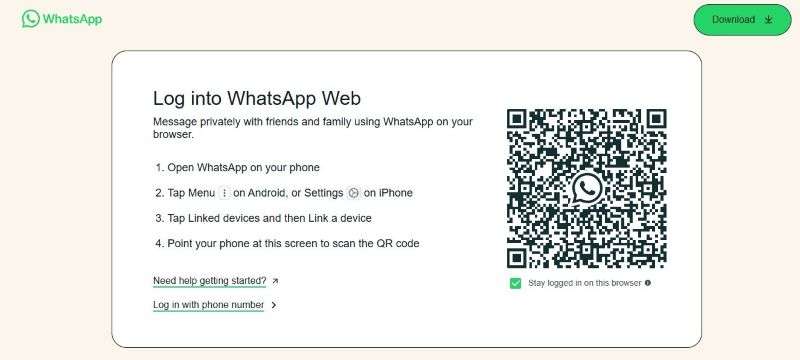 how to sign in whatsapp web