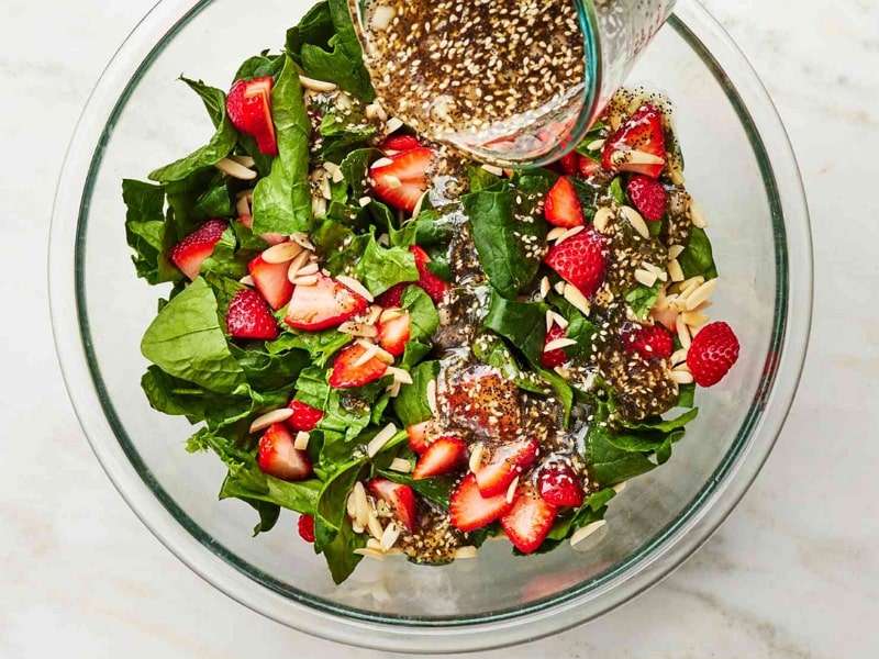 strawberry spinach delight summer salad