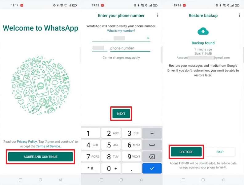 restore whatsapp from drive backup