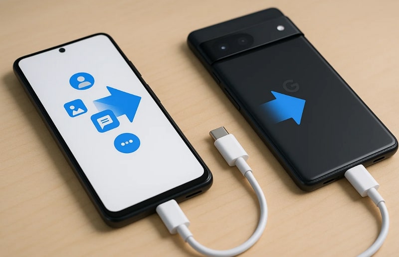 google pixel data transfer app working