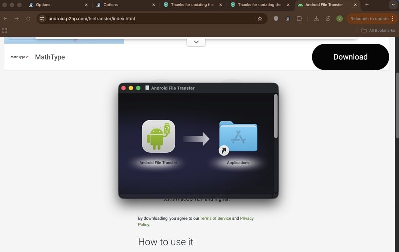 open android file transfer app