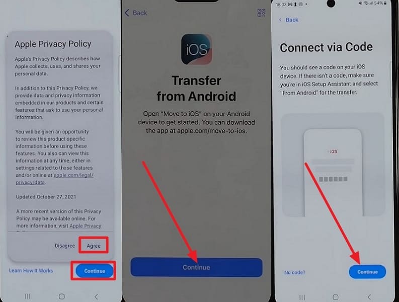 choose agree and continue