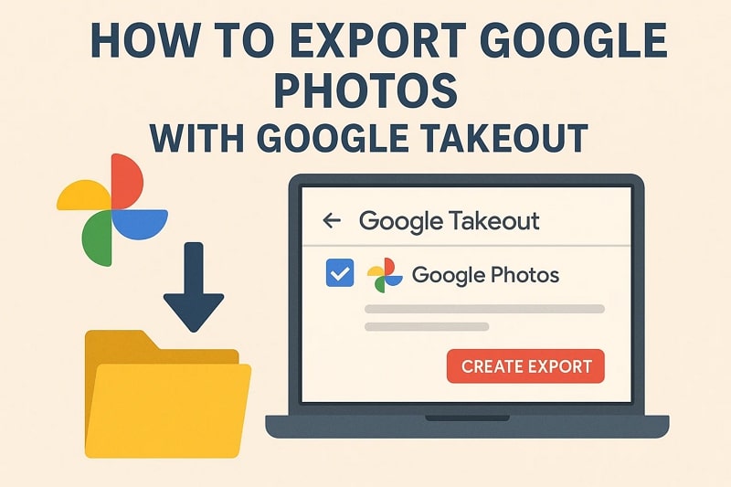 guide exporting photos via google takeout