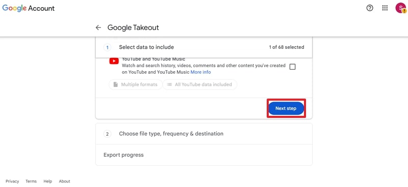 move to the next step