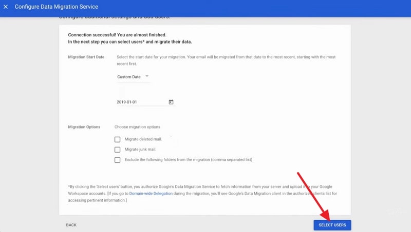 press select user option