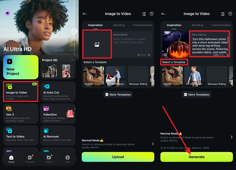 press the generate button