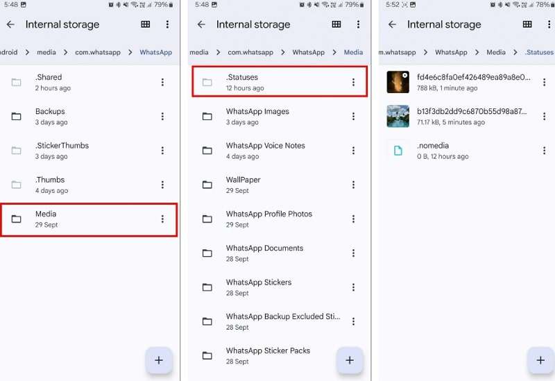access status in file manager