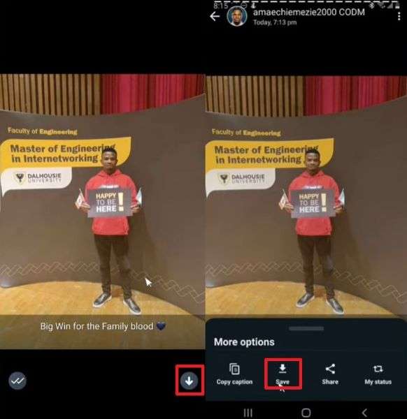 save status on gbwhatsapp