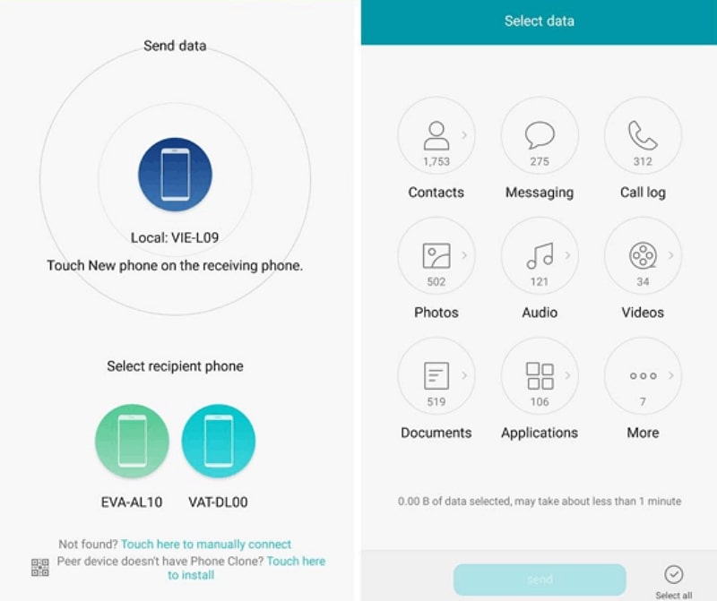 phone clone app by huawei