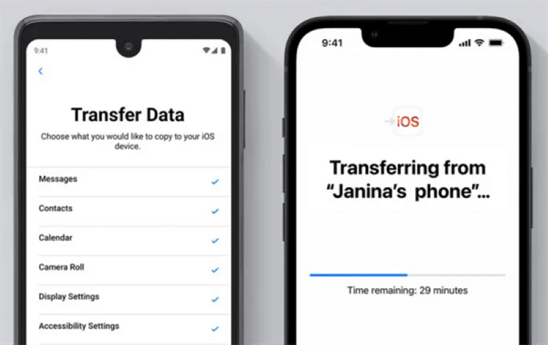 how to transfer data from android to iphone 17