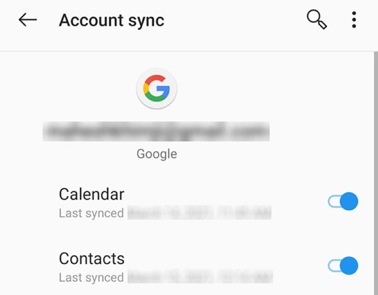 android enable contacts sync