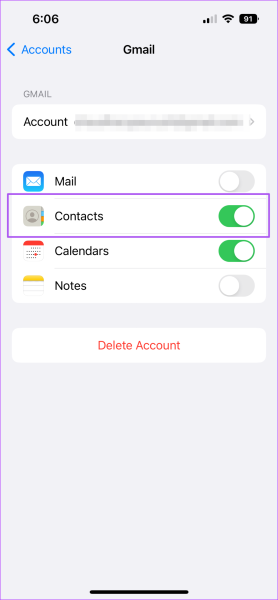 enable contacts sync iphone 17