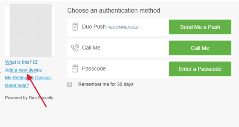 choose add a new device option