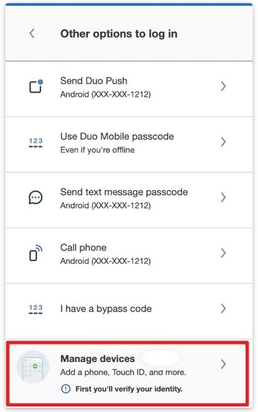 access manage devices
