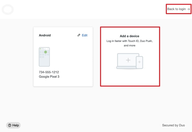 select add a device option