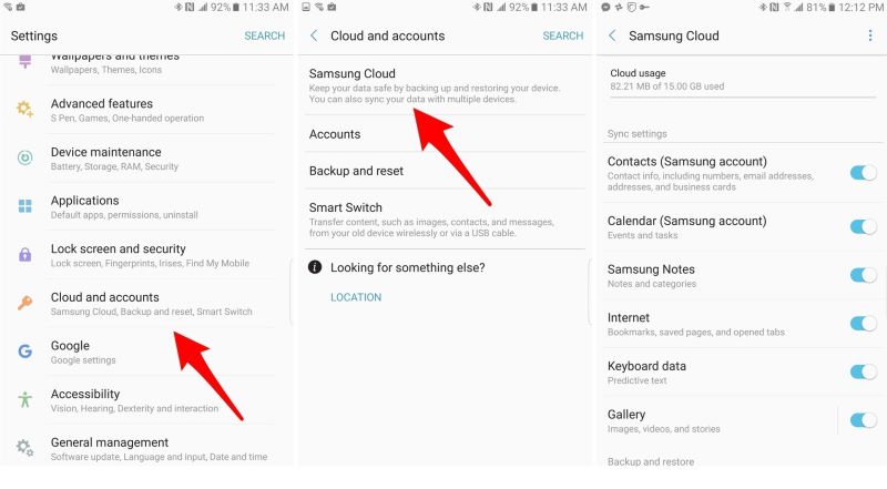 samsung cloud transfer
