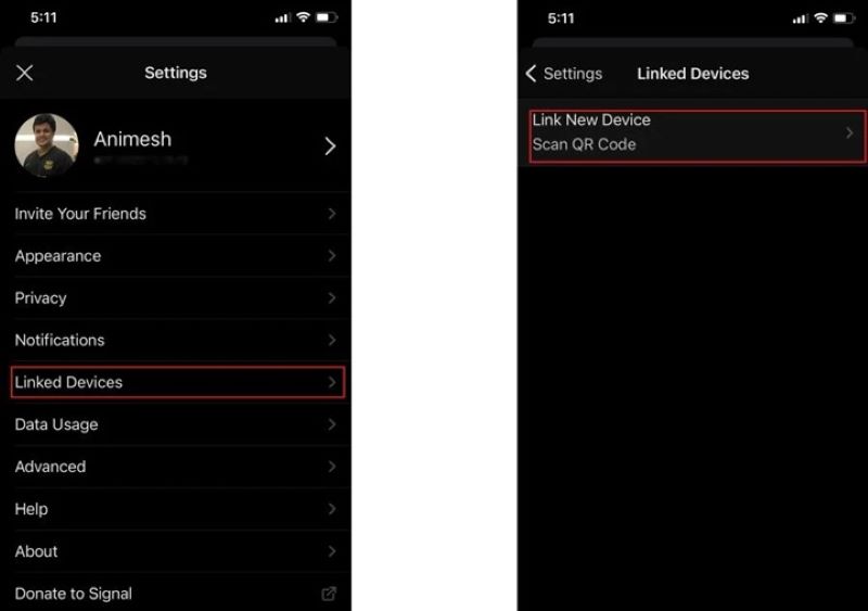iphone link a device