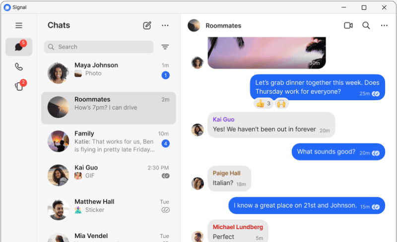 signal desktop account