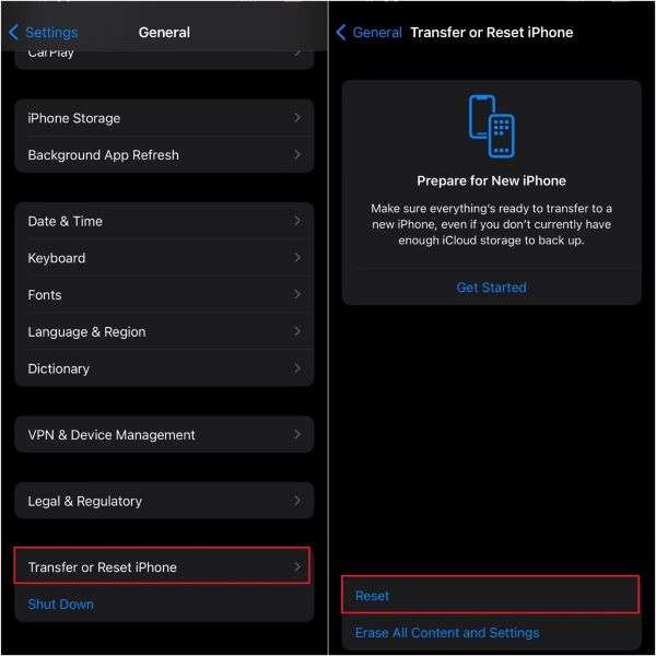iphone network settings