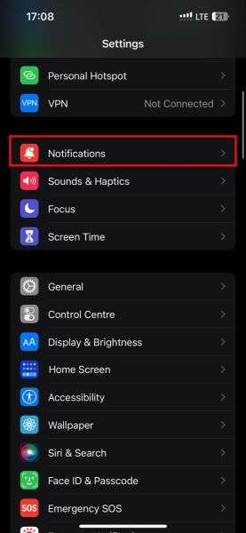 iphone notification settings