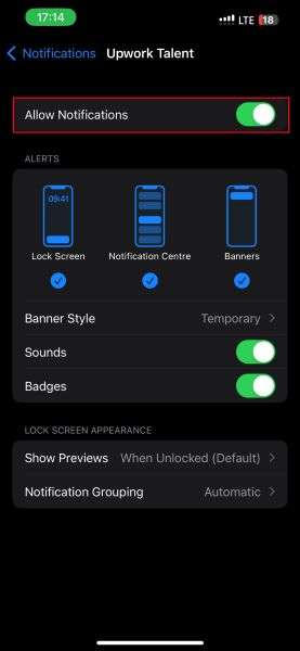 how to enable app notifications iphone
