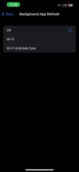 background app refresh iphone