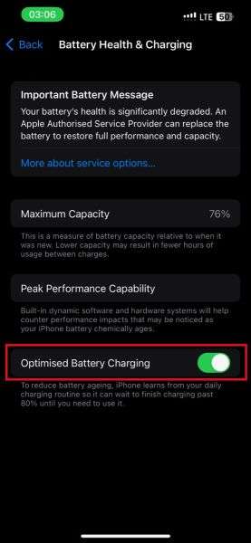 how to optimize iphone battery