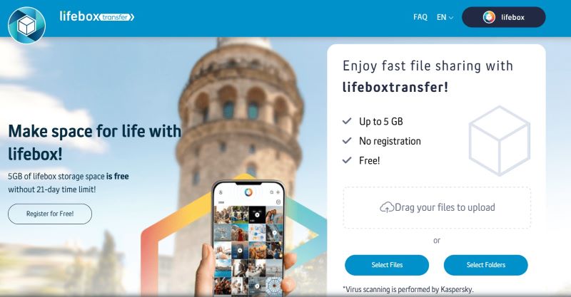 lifebox transfer select files to transfer
