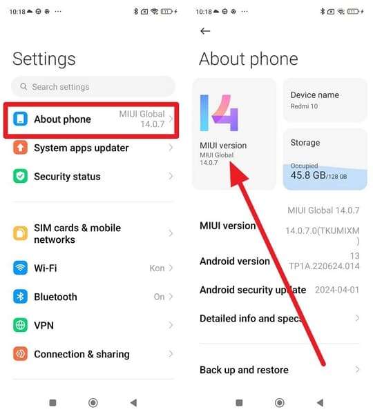 choose the mi version