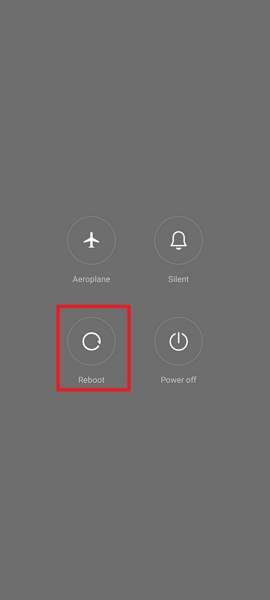 press reboot option