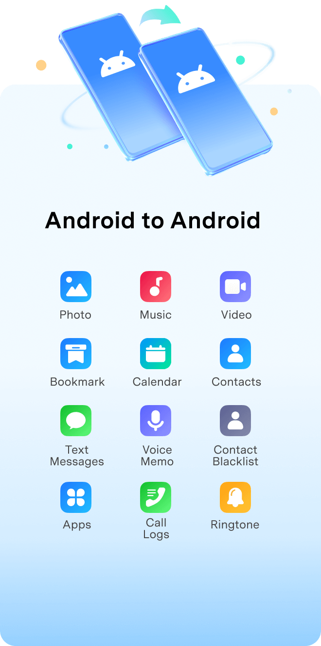 transfer data from android to android